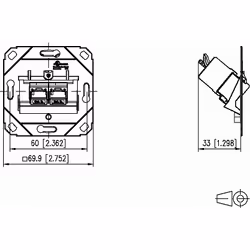 METZ CONNECT 130B11D21200-E prise de courant RJ-45 Métallique
