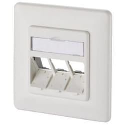 Keystone Anschlussdose - METZ CONNECT - UP 3 Port - Blanc - Plastique - Prise simple