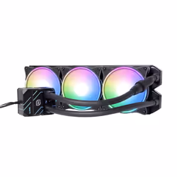 Alphacool Eisbaer Pro Aurora 360, Refroidisseur de liquide tout-en-un, 12 cm, 2500 tr/min, 119,8 m³/h, Noir, Blanc