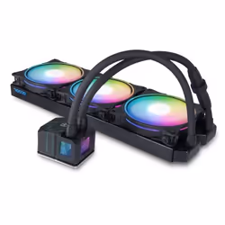 Alphacool Pro Aurora 420 CPU AIO Processeur Kit de refroidissement du liquide 14 cm Noir, Blanc
