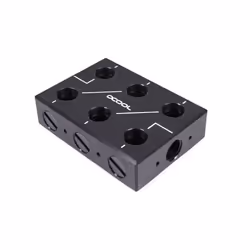 Alphacool 12994, Connecteur de tuyau, Acétal, Cuivre, Noir, 1/4", CE, FC, RoHS, 78 mm
