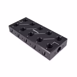 Alphacool 12995, Bloc d'eau, Acétal, Cuivre, Nickel, Noir, 1/4", 130 mm, 56 mm