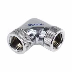 Alphacool 17038, Raccord, Laiton, Chrome, 1/4", 90°, 18 mm