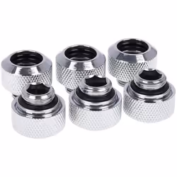 Alphacool 17376, Raccords, Laiton, Argent, 1/4", 21 mm, 21 mm