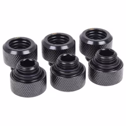 Alphacool 8748642, Laiton, Noir, 1/4", Mâle/Femelle, 16 mm, 2,1 cm
