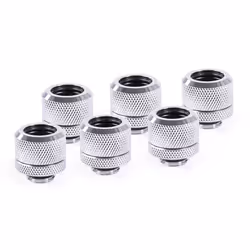 Alphacool 17554, Kit d'adaptation, Laiton, Chrome, 1/4", 22,2 mm, 2,2 cm