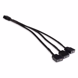 Alphacool 18709, Câble de diviseur RGB, Plastique, Noir, 3 broches, 150 mm, 1 pièce(s)