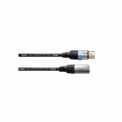 Cordial CCM 0.5 FM, XLR (3-pin), Mâle, XLR (3-pin), Femelle, 0,5 m, Noir