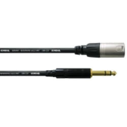 Cordial CFM 3 MV câble audio 3 m XLR (3-pin) 6,35 mm Noir, Argent