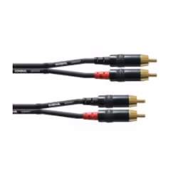 Cordial CFU 1.5 CC, 2 x RCA, Mâle, 2 x RCA, Mâle, 1,5 m, Noir