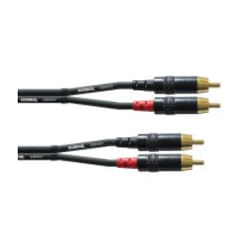 Cordial CFU 1.5 CC câble audio 1,5 m 2 x RCA Noir
