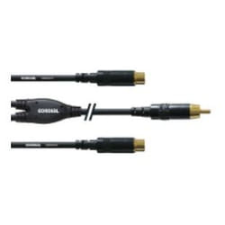 Cordial CFY 0.3 CEE câble audio 0,3 m 2 x RCA RCA Noir