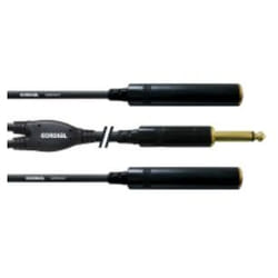 Cordial CFY 0.3 PGG câble audio 0,3 m 6,35 mm 2 x 6,35 mm Noir