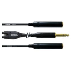 Cordial CFY 0.3 VKK câble audio 0,3 m 2 x 6,35 mm 6,35 mm Noir