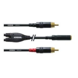 Cordial CFY 0.3 YCC câble audio 0,3 m 2 x RCA 3,5mm Noir