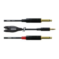 Cordial CFY 1.5 WPP câble audio 1,5 m 2 x 6,35 mm 3,5mm Noir