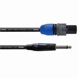 Cordial CPL 5 LP 25, Speakon, Mâle, 6,35 mm, Mâle, 5 m, Noir, Bleu, Gris