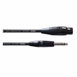 Cordial CIM 1.5 FV, XLR (3-pin), Mâle, 6,35 mm, Femelle, 1,5 m, Noir