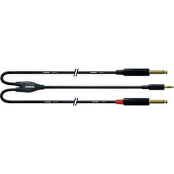 Câble adaptateur en Y - Cordial - CFY 3 WPP-LONG - Jack stéréo 35 mm - 2 prises jack mono 63 mm - 3 m
