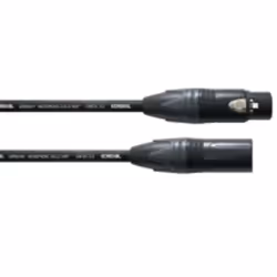 Cordial CPM 1 FM-FLEX, XLR (3-pin), Femelle, XLR (3-pin), Mâle, 1 m, Noir