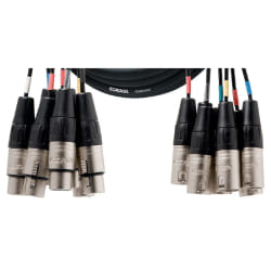 Cordial CML 8-0 FM 3 C câble audio 3 m 8 x XLR (3-pin) Noir