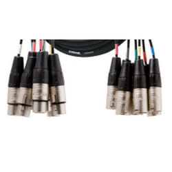 Cordial 5m 8x XLR câble audio 8 x XLR (3-pin) Noir, Argent