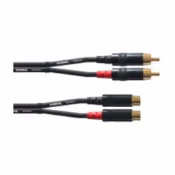 Cordial CFU 3 CE, RCA, RCA, 3 m, Noir