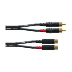 Cordial CFU 3 CE câble audio 3 m RCA Noir