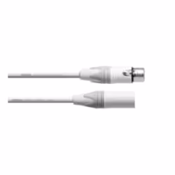 Cordial XLR/XLR, 2.5 m, XLR (3-pin), Mâle, XLR (3-pin), Femelle, 2,5 m, Blanc