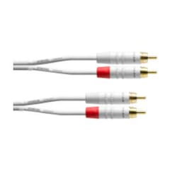 Cordial CFU 0.9 CC-SNOW câble audio 0,9 m 2 x RCA Blanc