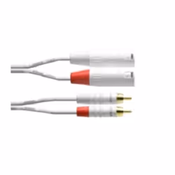 Cordial 2 x RCA/2 x XLR, 1.5 m, 2 x RCA, Femelle, 2 x XLR (3-pin), Mâle, 1,5 m, Blanc