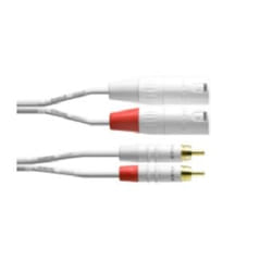 Cordial 2 x RCA/2 x XLR, 3 m câble audio 2 x XLR (3-pin) Blanc