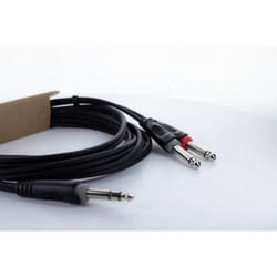 Adaptateur Y Cordial 14876 Jack / Cinch-RCA audio [1x Jack mâle 63 mm (stéréo) - 2x Jack mâle 63 mm (mono)] 1 m noir
