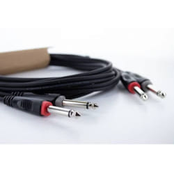 Câble de raccordement Cordial 14844 Jack audio [2x Jack mâle 6,3 mm (mono) - 2x Jack mâle 6,3 mm (mono)] 1.50 m noir ga