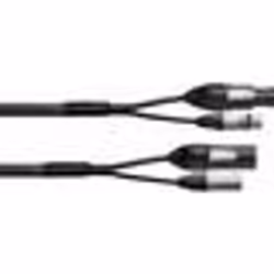 Câble DMX Hybride XLR + PowerCon 25 mm True1 15m - Cordial ELC CPH15-DMX15PWR125-T1