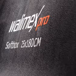 Walimex pro Softbox PLUS Orange Line 25x180, Noir, Blanc, Aluminium, Coton, PVC, 220 g, 390 mm, 250 mm, 1800 mm