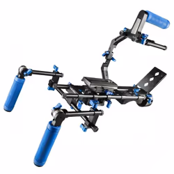 Walimex 19904 support de caméra Aluminium, Synthétique Noir, Bleu