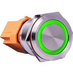 Joy-it - BUTTON22B-L-GR BUTTON22B-L-GR Bouton-poussoir 250 v/ac 7 a 1 x On/(Off) à accrochage vert (ø x h) 25 mm x 40.40