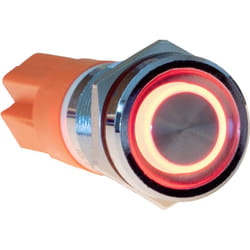 Button12E-02 Button12E-02 Bouton-poussoir à accrochage rouge (ø x l) 12 mm x 26.50 mm IK10, IP67 1 pc(s) - Joy-it