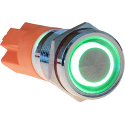 Joy-it - Button12E-03 Button12E-03 Bouton-poussoir à rappel vert (ø x l) 12 mm x 26.50 mm IK10, IP67 1 pc(s)
