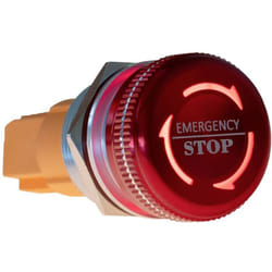 Joy-it - Button22NA-01 Button22NA-01 Bouton d'arrêt d'urgence verrouillage mécanique rouge, vert (ø x h) 21.90 mm x 46.50