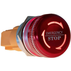 Button22NA-02 Button22NA-02 Bouton d'arrêt d'urgence 220 v à accrochage rouge, vert (ø x l) 22 mm x 46.50 mm IP6 - Joy-it