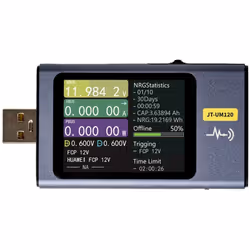 enquête Appareil de mesure pour applications USB Sortie des valeurs mesurées via l'écran LCD Détection automatique des protoc ...