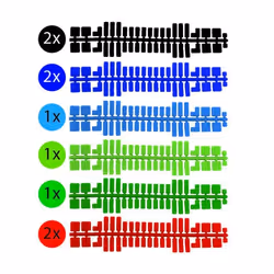 Ministeck Set I - 9 Color Strips (31601 - 31606) - Polybag Pixels