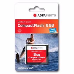 AgfaPhoto Compact Flash, 8GB, 8 Go, CompactFlash, Noir