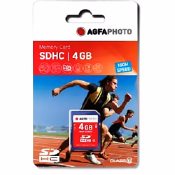 AgfaPhoto 4GB SDHC, 4 Go, SDHC, Classe 10, MLC, Bleu