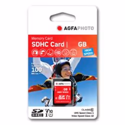 AgfaPhoto 10426R, 16 Go, SDHC, Classe 10, 100 Mo/s, 35 Mo/s, Class 1 (U1)