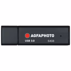 AgfaPhoto 10571, 64 Go, USB Type-A, 3.2 Gen 1 (3.1 Gen 1), Casquette, Noir