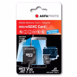 AgfaPhoto 10615, 32 Go, MicroSDXC, Classe 10, UHS-I, 100 Mo/s, 95 Mo/s