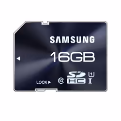 Samsung MB-SGAGB, 16 Go, SDHC, Classe 10, 80 Mo/s, 40 Mo/s, Noir, Bleu